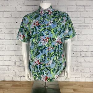 Ralph‎ Lauren Shirt Men's Extra Large SLIM FIT Hawaiian Shirt Button Down Floral